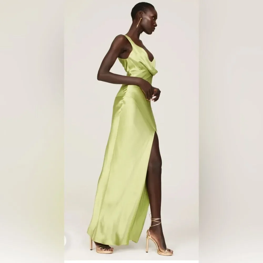 Nicholas Green Satin Gown Size 4 - Picture 2 of 11